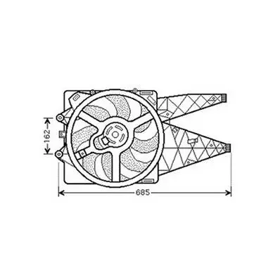 Groupe moto Ventilateur Radiateur pour FIAT GRANDE PUNTO 2005-2009, OEM: 55701372, Neuf Réduction