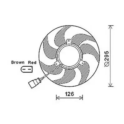 Prix Cassé Groupe moto Ventilateur Radiateur pour VOLKSWAGEN TIGUAN I ph.1 2007-2011, OEM: 1K0959455CR, Neuf