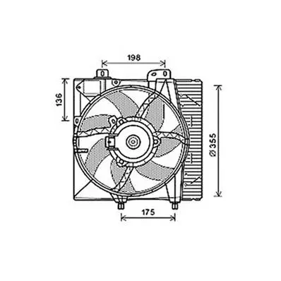 Ventilateur Radiateur moteur pour CITROËN C3 I ph.1 2002-2005, OEM: 1253H6, Neuf Top Vente