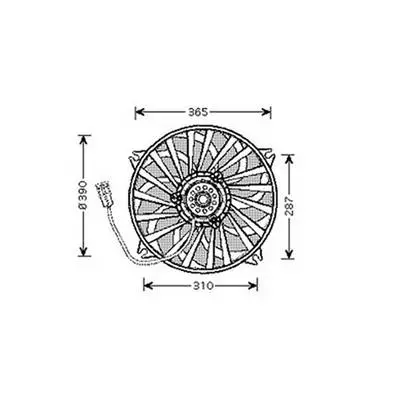 Ventilateur Radiateur moteur pour CITROËN C5 I ph.1 2001-2004, OEM: 9635466180, Neuf Expédition Rapide