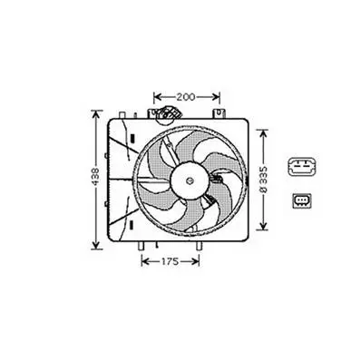Ventilateur Radiateur moteur pour CITROËN C5 I ph.2 2004-2008, OEM: 1253C6, Neuf Livraison Gratuite