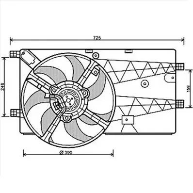 Promotion Ventilateur Radiateur moteur pour CITROËN NEMO depuis 2008, OEM: 52191447, Neuf