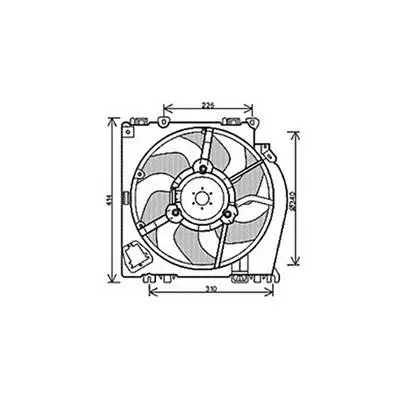 Ventilateur Radiateur moteur pour NISSAN MICRA III (K12) ph.2 2005-2007, OEM: 21481AY610, Neuf Populaire