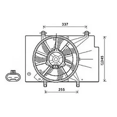 Nouveauté Ventilateur Radiateur moteur pour FORD FIESTA Mk6 ph.1 2008-2012, OEM: 1843120, Neuf