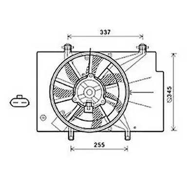 Marque Ventilateur Radiateur moteur pour FORD FIESTA Mk6 ph.1 2008-2012, OEM: 1525897, Neuf