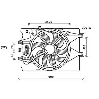 Ventilateur Radiateur moteur pour FIAT 500L ph.1 2012-2017, OEM: 51887948, Neuf Commande En Gros