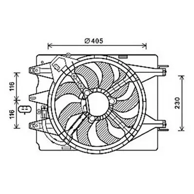 Ventilateur Radiateur moteur pour FIAT 500L ph.1 2012-2017, OEM: 51921113, Neuf Offre Limitée