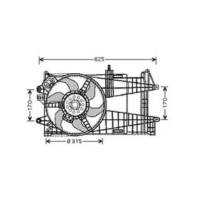 Ventilateur Radiateur moteur pour FIAT PUNTO II ph.1 1999-2003, OEM: 46841314, Neuf Offre Du Jour