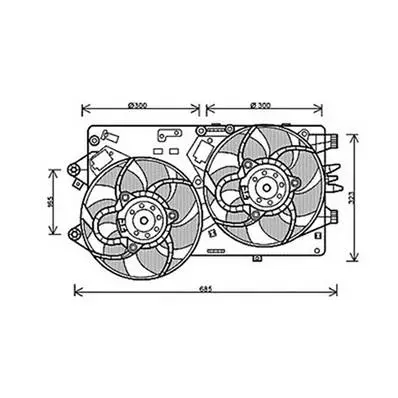 Ventilateur Radiateur moteur pour FIAT GRANDE PUNTO 2005-2009, OEM: 55703903, Neuf Quantité Limitée