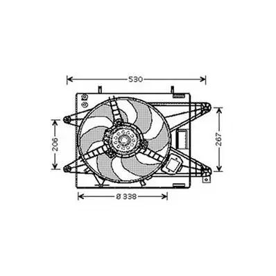 Ventilateur Radiateur moteur pour FIAT MULTIPLA 1998-2004, OEM: 46430980, Neuf Retour Gratuit