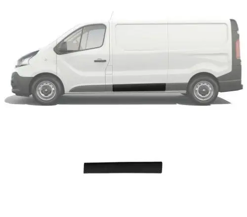 Offre Limitée Moulure baguette centrale sur porte latérale gauche pour OPEL VIVARO II, 2014-2019, Noire, Neuve