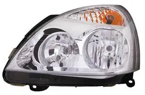 Retour Gratuit Phare Optique avant gauche pour RENAULT CLIO II CAMPUS, 2009-2012, H7+H1, fond chromé, Neuf