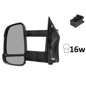Rétroviseur gauche manuel pour FIAT DUCATO Camping-car III phase 2 depuis 2014, bras long, feu clignotant orange (16W), Neuf Offre Exclusive