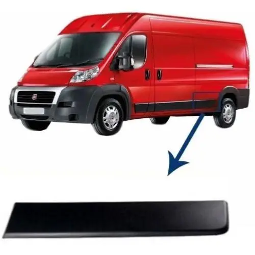 Expédition Rapide Moulure baguette latérale sur aile arrière gauche pour FIAT DUCATO III phase 2, 2014-2023, châssis long, Noire, 80cm, Neuve