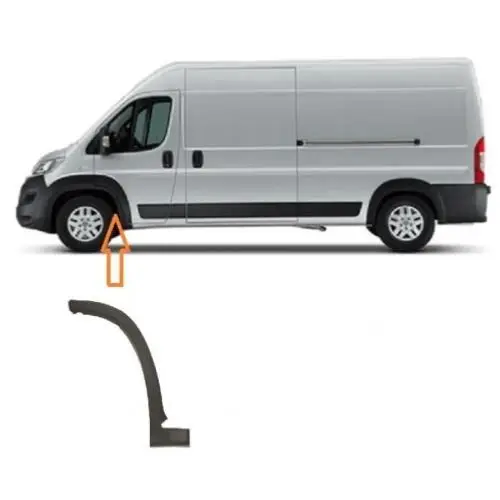 Embout – Tour d&rsquo;aile avant gauche pour PEUGEOT BOXER II phase 1, 2006-2014, partie inférieure, noire, Neuf Dernier Modèle