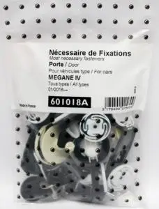 Kit de fixation assemblage Porte pour RENAULT MEGANE IV - depuis 2016 (tous modèles), Neuf Must-Have