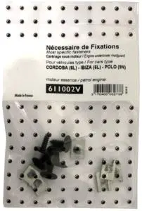 Commander Vite Kit de fixation assemblage Cache sous moteur pour VOLKSWAGEN POLO IV (9N), 2001-2009 (modèle essence), Neuf