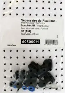 Bon Marché Kit de fixation assemblage Pare chocs arrière pour CITROËN C3 II (A51) – 2009 à 2017, (tous modèles), Neuf