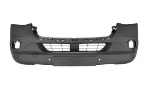 Pare chocs avant pour MERCEDES SPRINTER III depuis 2018 (W907-W910), avec trous feux antibrouillard et radar, noir, Neuf Must-Have