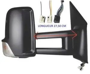 Nouvel Arrivage Rétroviseur droit électrique pour MERCEDES SPRINTER III depuis 2018 (W907-W910), bras extra long, BLIS, dégivrant, noir, Neuf