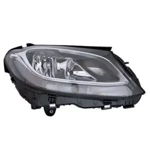 Phare Optique avant droit à LED pour MERCEDES CLASSE C phase 2, 2018-2021 (W205), H7+H7+PWY24W, noir, Neuf Solde
