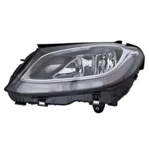 Offre Limitée Phare Optique avant gauche à LED pour MERCEDES CLASSE C phase 2, 2018-2021 (W205), H7+H7+PWY24W, noir, Neuf