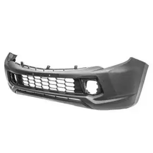 Marque Pare chocs avant pour MITSUBISHI L200 V phase 1, 2015-2019, trous élargisseurs, noir brut, neuf