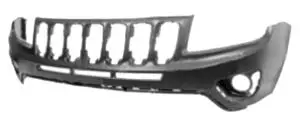 Pare chocs avant pour JEEP COMPASS I phase 2, 2011-2016, noir lisse à apprêter, Neuf Populaire