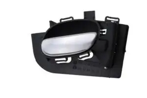 Pas Cher Poignée de porte avant ou arrière droite pour PEUGEOT 206, 1998 à 2009, interne, Noire/argent, Neuve