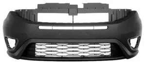 Soldes Pare chocs avant pour FIAT DOBLO II phase 2 2015-2022, Noir, avec grille inférieure, Neuf