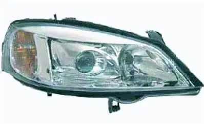 Réduction Phare Optique avant droit pour OPEL ASTRA G 1998-2001, H7+HB3, Corps chromé, Neuf