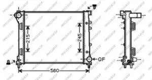 Quantité Limitée Radiateur de refroidissement pour FIAT 500 phase I, du 07/2007 au 07/2015, Neuf