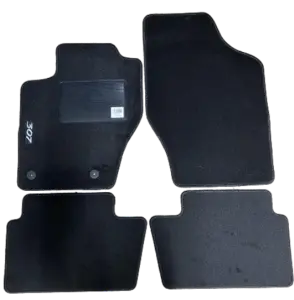 Prix Réduit Kit 4 Tapis de sol Auto pour PEUGEOT 307 de 2001-2008, avec sigle 307, avec CLIPS, Neuf