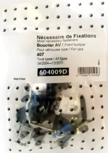 Kit de fixation assemblage Pare chocs avant pour PEUGEOT 407 2004 - 2011, sauf Coupé, Neuf Vente Directe