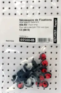 Kit de fixation assemblage Aile avant pour CITROËN C3 III (B618) 2016-2020, (tous modèles), Neuf Remise
