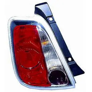 Authentique Feu arrière gauche pour FIAT 500 phase 1, 2007-2015, contour chromé, Neuf