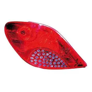 Feu arrière gauche pour PEUGEOT 207 phase 1, 2006-2009, (rouge), Neuf Affaire À Saisir