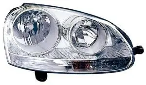 Vente Directe Phare Optique avant droit pour VOLKSWAGEN GOLF V 2003-2008, H7+H7, fond chromé, Neuf