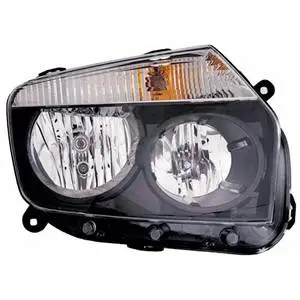 Offre Exclusive Phare Optique avant droit pour DACIA DUSTER I phase 1, 2010-2013, H7+H1, fond noir, Neuf