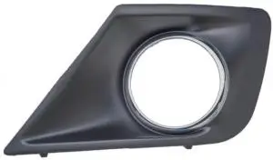 Certifié Grille calandre gauche pour PEUGEOT 207 phase 2 2009-2012 noire & chromée, trou AB, pare chocs avant