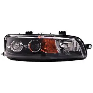 Phare Optique avant droit pour FIAT PUNTO II phase 1, 2001-2003, H1+H1, électrique, fond noir, Neuf Haute Qualité
