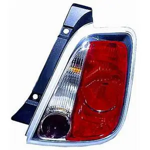 Feu arrière droit pour FIAT 500 phase 1, 2007-2015, contour chromé, Neuf Dernier Modèle