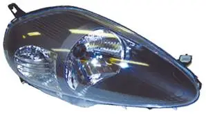 Phare Optique avant droit pour FIAT GRANDE PUNTO depuis 06/2008, H4, noir, Neuf Livraison Express