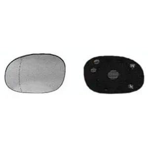 Prix Bas Miroir Glace rétroviseur gauche pour PEUGEOT 206 ph.1, 1998-2003, dégivrant, asphérique