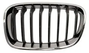 Retour Gratuit Grille de radiateur avant gauche pour BMW SERIE 1 F20 de 2011 à 2015, mod sport, noire/chromée