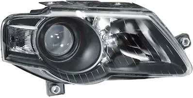 Quantité Limitée Phare Optique avant droit pour VOLKSWAGEN PASSAT B6 2005-2010, H7+H7, Corps Noir, adap. Hella, Neuf