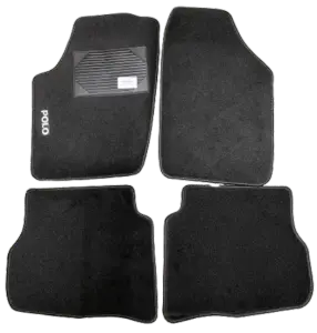 Kit 4 Tapis de sol Auto pour VOLKSWAGEN POLO 2005-2009, avec sigle POLO, sans CLIPS, Neuf Pas Cher