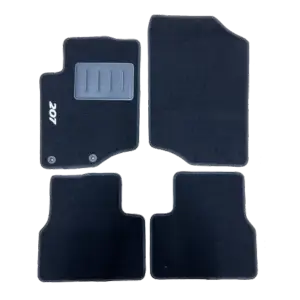 Dernière Chance Kit de 4 Tapis Auto sur Mesure  Peugeot 207 (2006-2014) avec sigle brod&eacute; 207