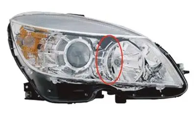 Must-Have Phare Optique avant droit électrique pour MERCEDES (W204) CLASSE C ph. 1 2007-2011, H7+H7, Neuf