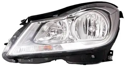 Phare Optique avant gauche pour MERCEDES (W204) CLASSE C ph. 2 2011-2014, H7+H7, Corps chromé Soldes